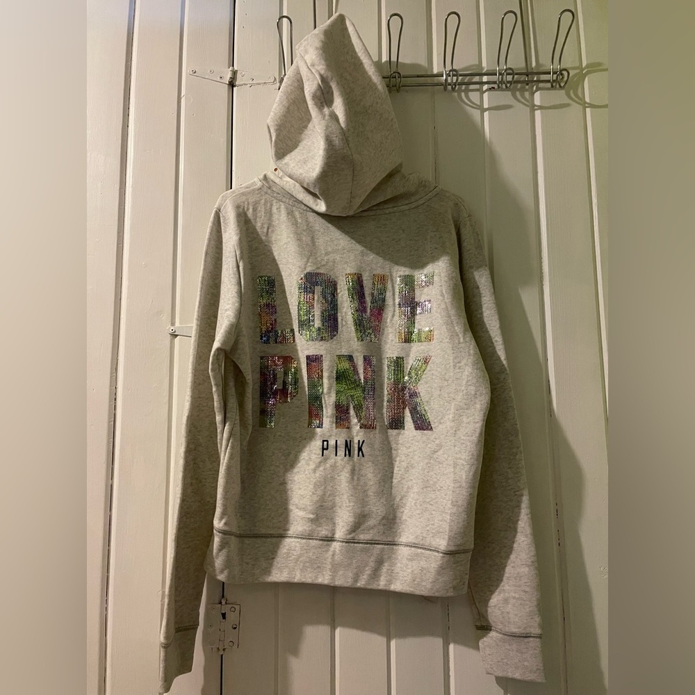 VS. PINK bling hoodie-large NWOT